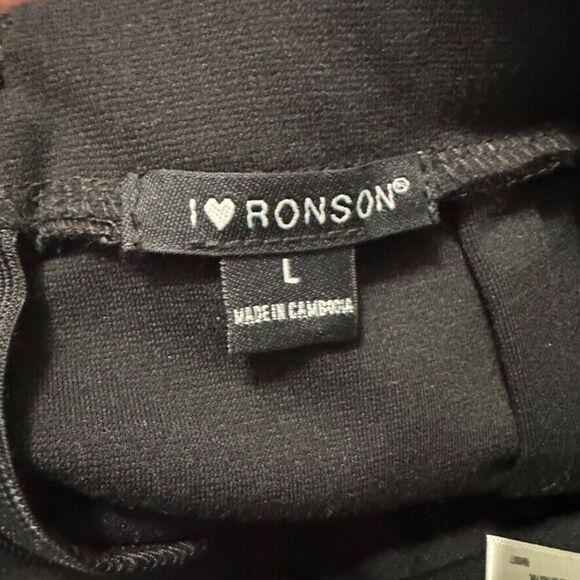 I Love Ronson Skirt Women's L Black Y2K Pencil Fringe Whimsical Goth Business - Picture 3 of 7